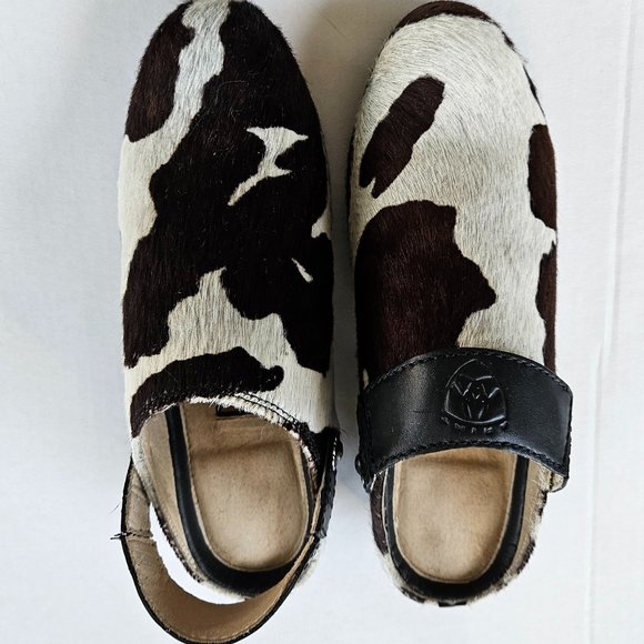 Ariat Shoes - Ariat Black and White Cowhide Mules